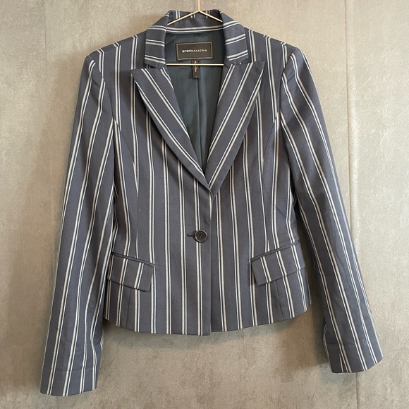BCBG Navy Pinstripe Blazer - Picture 1 of 2